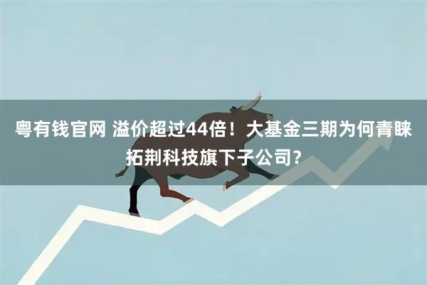 粤有钱官网 溢价超过44倍！大基金三期为何青睐拓荆科技旗下子公司？